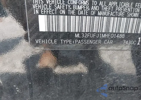 2021 Mitsubishi Mirage G4 Carbonite Edition/Es/Le z USA, uszkodzony, nr VIN ML32FUFJ1MHF01488